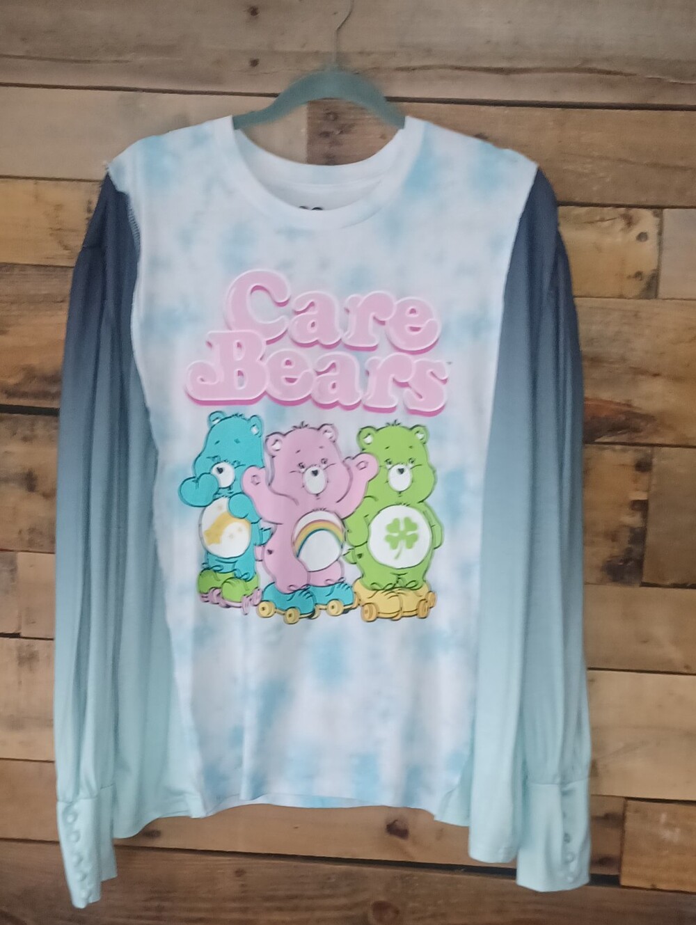 Upcycled Care Bears Long-Sleeve Ombre Color Style